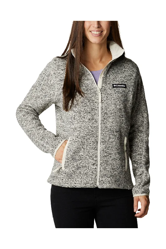 Women's long - line cardigan jackets in a soft knit for a cozy and elegant lookColumbia Womens Sweater Weather Full Zip Jacket - Heather Chalk Women's long - line cardigan jackets in a soft knit for a cozy and elegant lookColumbia Womens Sweater Weather Full Zip Jacket - Heather Chalk