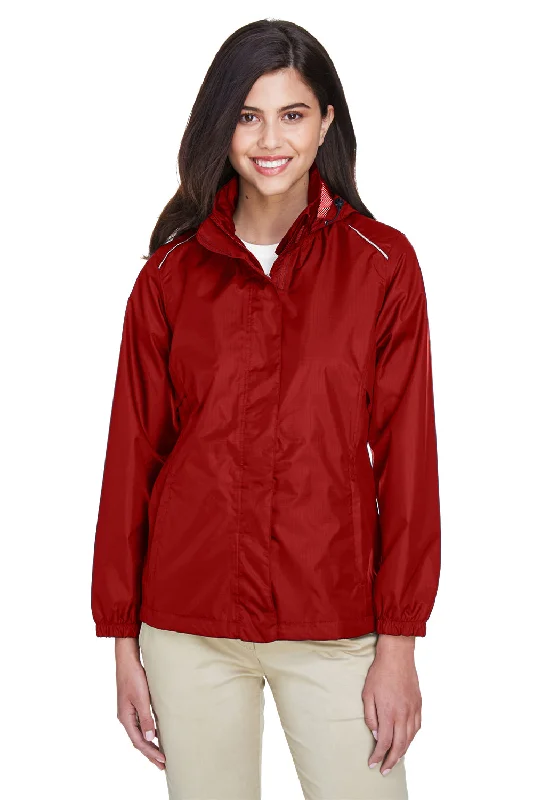 Women's cropped satin jackets in pastel shades for a glamorous evening outCore 365 Womens Climate Waterproof Full Zip Hooded Jacket - Classic Red Women's cropped satin jackets in pastel shades for a glamorous evening outCore 365 Womens Climate Waterproof Full Zip Hooded Jacket - Classic Red