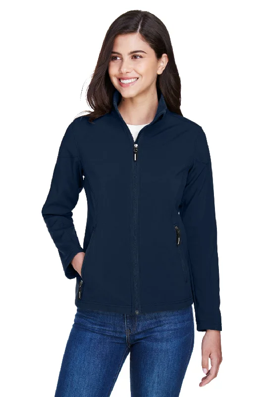 Women's windbreaker jackets with adjustable hoods for windy daysCore 365 Womens Cruise Water Resistant Full Zip Jacket - Classic Navy Blue