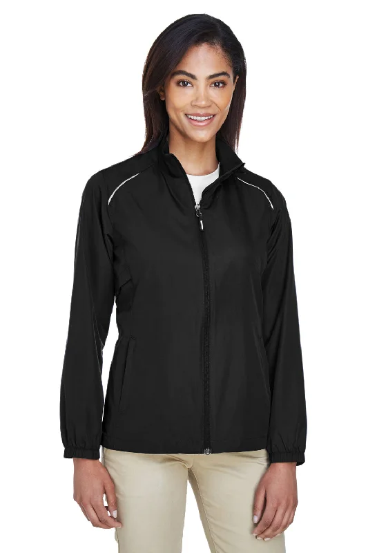 Women's faux fur - trimmed denim jackets for a trendy and cozy styleCore 365 Womens Motivate Water Resistant Full Zip Jacket - Black Women's faux fur - trimmed denim jackets for a trendy and cozy styleCore 365 Womens Motivate Water Resistant Full Zip Jacket - Black