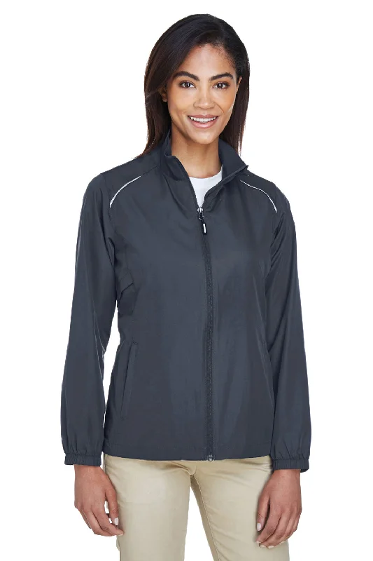 Women's cropped leather jackets with silver zippers for a punk - inspired outfitCore 365 Womens Motivate Water Resistant Full Zip Jacket - Carbon Grey Women's cropped leather jackets with silver zippers for a punk - inspired outfitCore 365 Womens Motivate Water Resistant Full Zip Jacket - Carbon Grey
