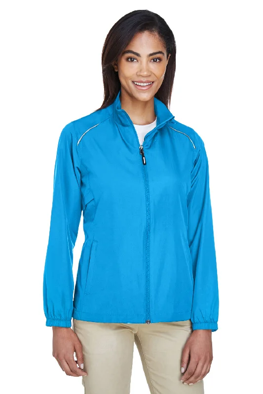 Women's cropped leather jackets with a fringe detail for a western - inspired outfitCore 365 Womens Motivate Water Resistant Full Zip Jacket - Electric Blue Women's cropped leather jackets with a fringe detail for a western - inspired outfitCore 365 Womens Motivate Water Resistant Full Zip Jacket - Electric Blue