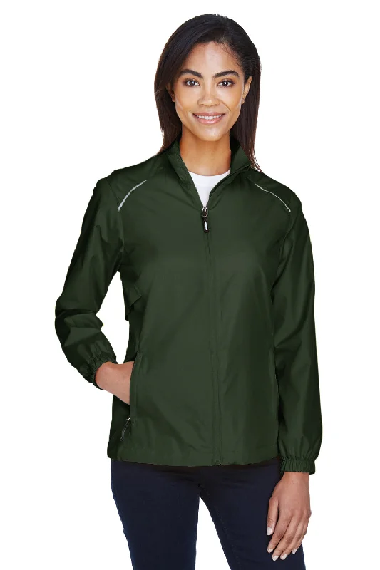 Women's bomber jackets with a holographic finish for a futuristic and eye - catching lookCore 365 Womens Motivate Water Resistant Full Zip Jacket - Forest Green Women's bomber jackets with a holographic finish for a futuristic and eye - catching lookCore 365 Womens Motivate Water Resistant Full Zip Jacket - Forest Green