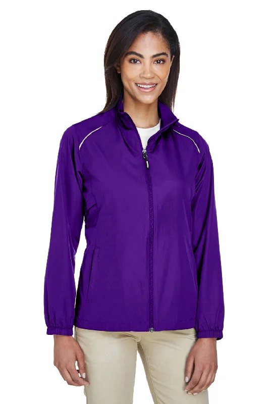 Women's moto jackets with a lace - up front for a unique and stylish touchCore 365 Womens Motivate Water Resistant Full Zip Jacket - Campus Purple Women's moto jackets with a lace - up front for a unique and stylish touchCore 365 Womens Motivate Water Resistant Full Zip Jacket - Campus Purple