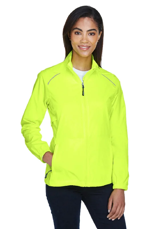 Women's denim jackets with a patchwork design for a bohemian and artsy styleCore 365 Womens Motivate Water Resistant Full Zip Jacket - Safety Yellow Women's denim jackets with a patchwork design for a bohemian and artsy styleCore 365 Womens Motivate Water Resistant Full Zip Jacket - Safety Yellow