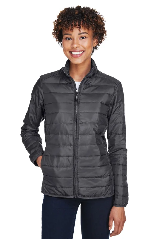 Women's bomber jackets with a holographic finish for a futuristic and eye - catching lookCore 365 Womens Prevail Packable Puffer Water Resistant Full Zip Jacket - Carbon Grey Women's bomber jackets with a holographic finish for a futuristic and eye - catching lookCore 365 Womens Prevail Packable Puffer Water Resistant Full Zip Jacket - Carbon Grey