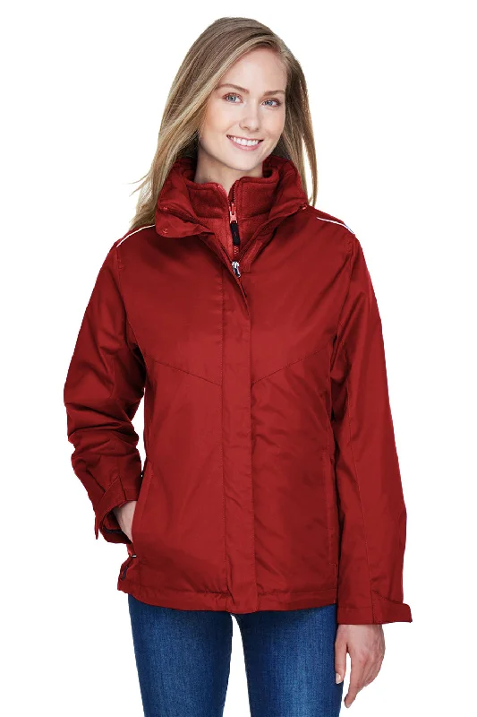 Women's double - breasted tweed jackets in classic colors for a sophisticated office lookCore 365 Womens Region 3-in-1 Water Resistant Full Zip Hooded Jacket - Classic Red Women's double - breasted tweed jackets in classic colors for a sophisticated office lookCore 365 Womens Region 3-in-1 Water Resistant Full Zip Hooded Jacket - Classic Red