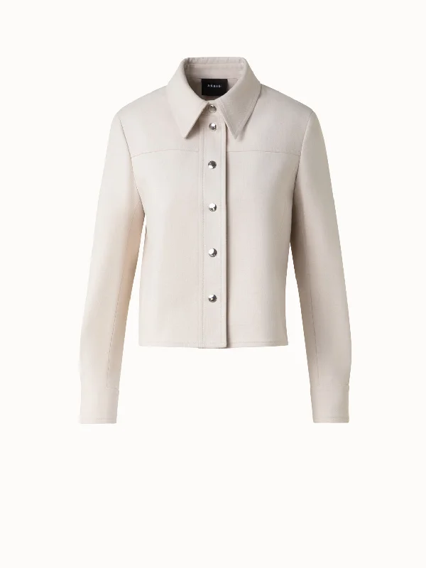 Women's trench coats with a removable belt for customizable stylingCropped Jacket in Cotton Denim Women's trench coats with a removable belt for customizable stylingCropped Jacket in Cotton Denim