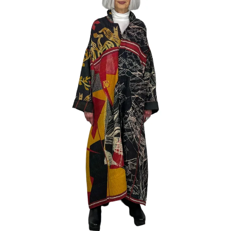Women's reversible down coats with two - tone designs for versatile stylingVINTAGE COTTON OVERSIZED COAT Women's reversible down coats with two - tone designs for versatile stylingVINTAGE COTTON OVERSIZED COAT