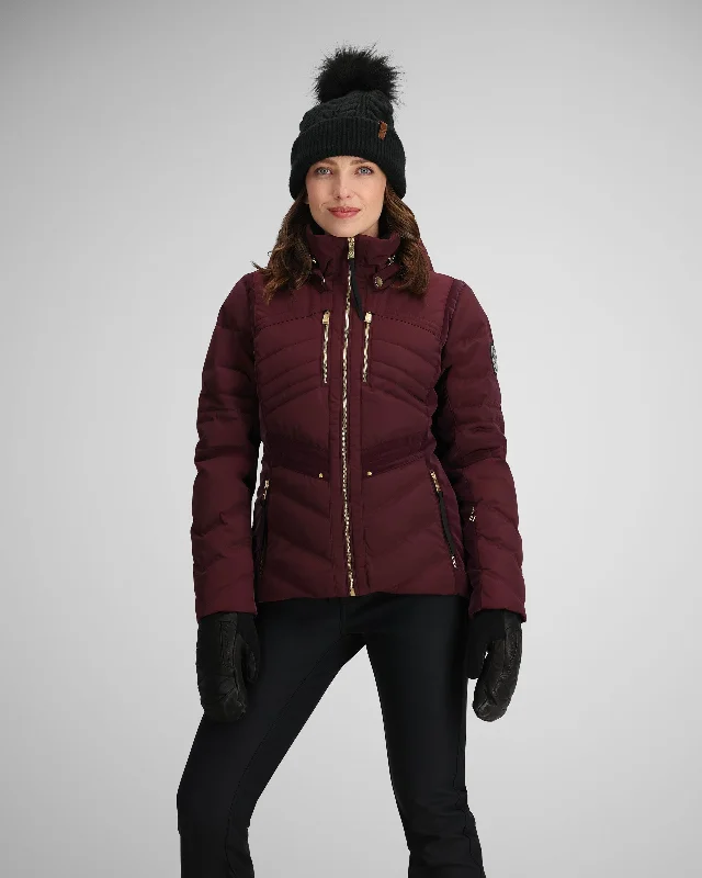 Women's cropped leather jackets with a fringe detail for a western - inspired outfitDevon Down Jacket | Cabernet Women's cropped leather jackets with a fringe detail for a western - inspired outfitDevon Down Jacket | Cabernet