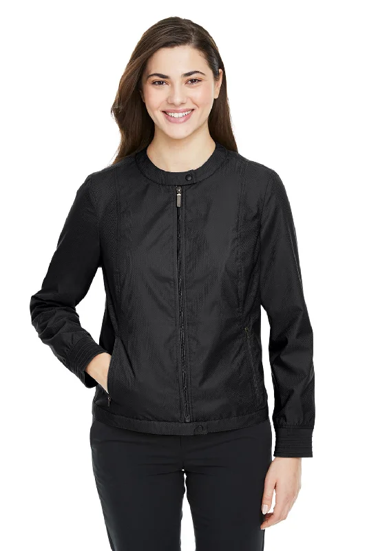 Women's windbreaker jackets with adjustable hoods for windy daysDevon & Jones Womens Vision Club Water Resistant Full Zip Jacket - Black - Closeout Women's windbreaker jackets with adjustable hoods for windy daysDevon & Jones Womens Vision Club Water Resistant Full Zip Jacket - Black - Closeout