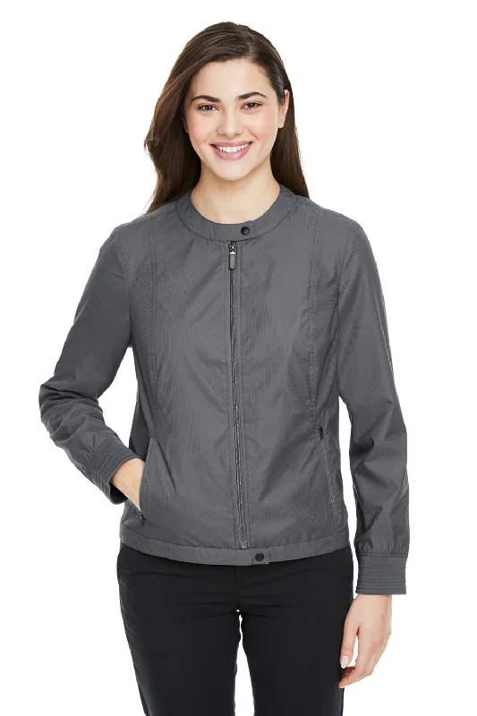 Women's faux fur - trimmed denim jackets for a trendy and cozy styleDevon & Jones Womens Vision Club Water Resistant Full Zip Jacket - Graphite Grey - Closeout Women's faux fur - trimmed denim jackets for a trendy and cozy styleDevon & Jones Womens Vision Club Water Resistant Full Zip Jacket - Graphite Grey - Closeout