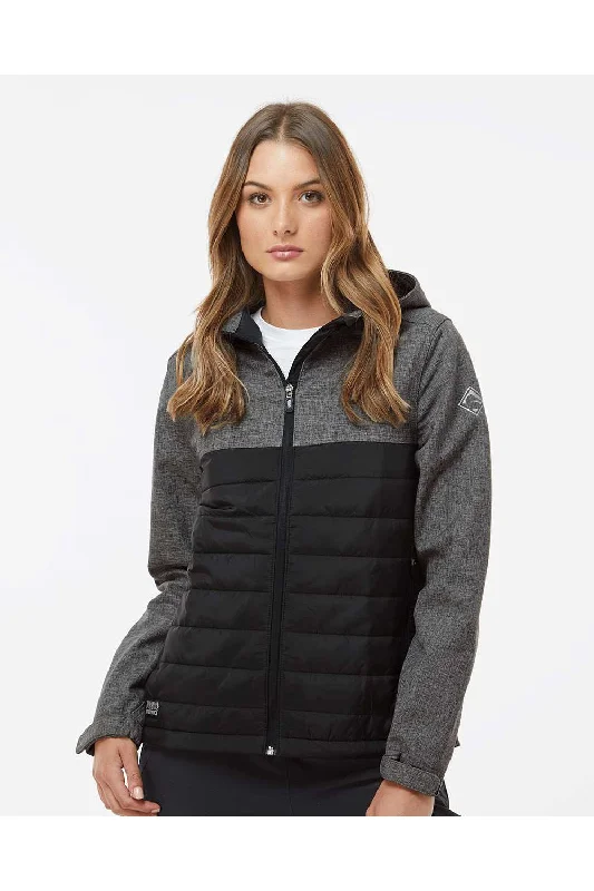 Women's bomber jackets with a holographic finish for a futuristic and eye - catching lookDri Duck Womens Vista Water Resistant Soft Shell Full Zip Puffer Jacket - Heather Black/Black Women's bomber jackets with a holographic finish for a futuristic and eye - catching lookDri Duck Womens Vista Water Resistant Soft Shell Full Zip Puffer Jacket - Heather Black/Black