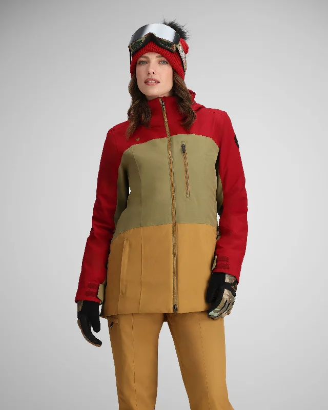 Women's waterproof rain jackets in bright yellow for high - visibility outdoor activitiesFirst Chair Jacket | Smokey Olive Women's waterproof rain jackets in bright yellow for high - visibility outdoor activitiesFirst Chair Jacket | Smokey Olive