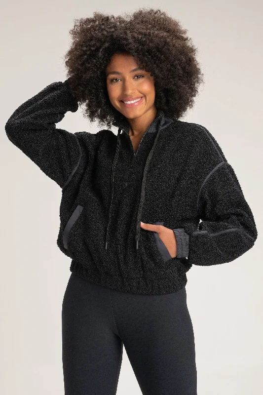 Women's long - sleeve wool coats in a houndstooth pattern for a classic charmFluffy Anorak Jacket Women's long - sleeve wool coats in a houndstooth pattern for a classic charmFluffy Anorak Jacket