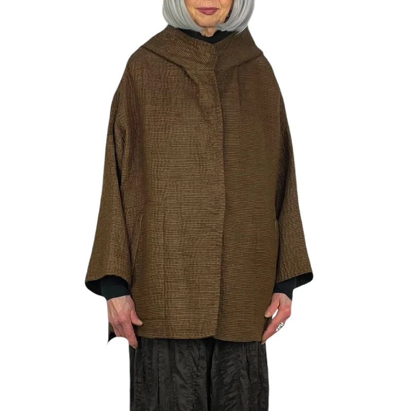 Women's trench coats with a removable belt for customizable stylingQUILTED HOODIE PONCHO JACKET Women's trench coats with a removable belt for customizable stylingQUILTED HOODIE PONCHO JACKET