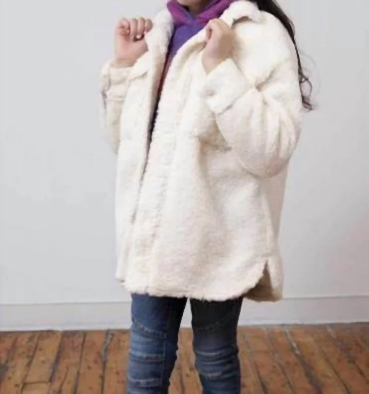 Women's faux fur coats in bright colors for a bold fashion statementGirl's Fleece Jacket In Ivory Women's faux fur coats in bright colors for a bold fashion statementGirl's Fleece Jacket In Ivory