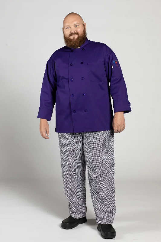 Embroidered women's cotton coats in a bohemian pattern for a unique designGrape Orleans Chef Coat Embroidered women's cotton coats in a bohemian pattern for a unique designGrape Orleans Chef Coat