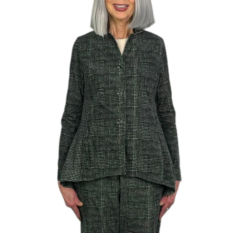 Women's cropped leather jackets with a fringe detail for a western - inspired outfitPLAID HARING JACKET W/BACK TAILS Women's cropped leather jackets with a fringe detail for a western - inspired outfitPLAID HARING JACKET W/BACK TAILS