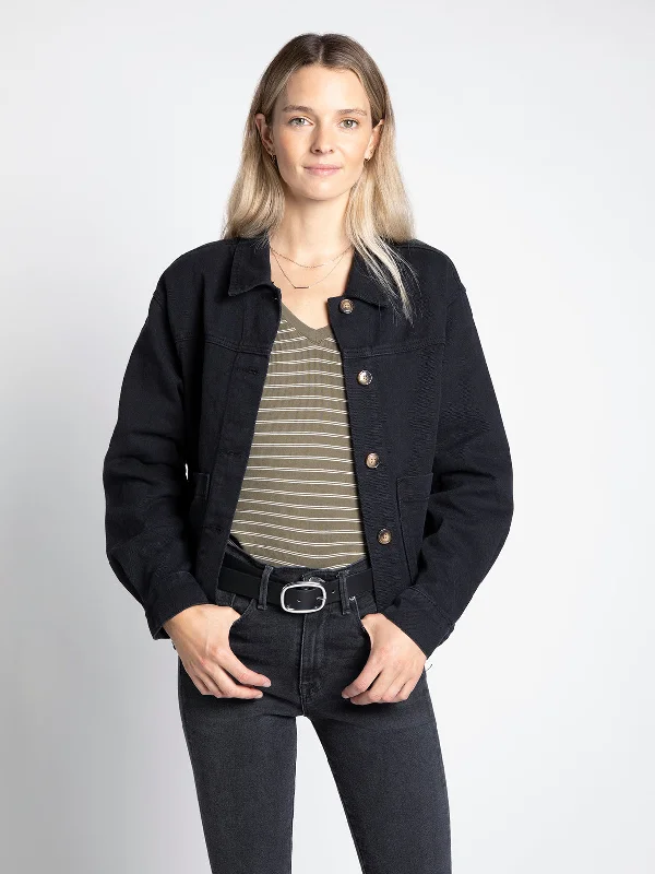 Women's cropped leather coats with silver studs for an edgy lookHARRIS JACKET