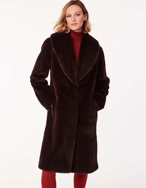 Women's pea coats with brass buttons for a nautical - inspired styleHaven Fur Coat