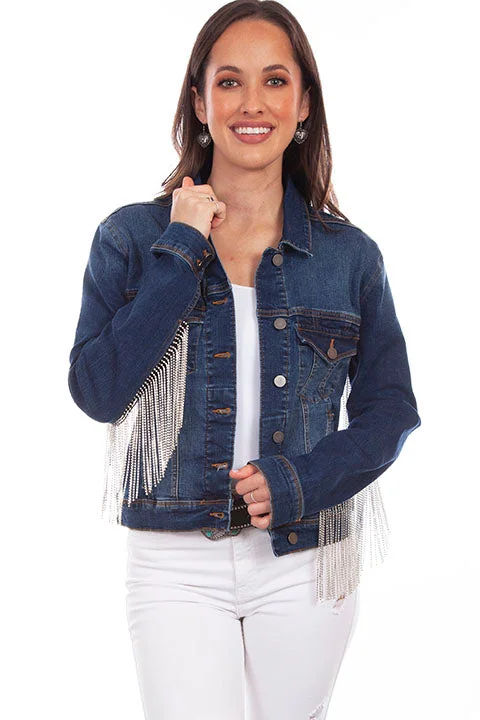 Women's pea coats with brass buttons for a nautical - inspired styleWomen's Scully Denim Jacket #HC792 Women's pea coats with brass buttons for a nautical - inspired styleWomen's Scully Denim Jacket #HC792