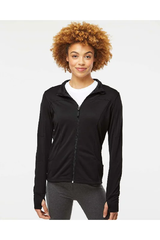 Women's military - style jackets with epaulets for a tough and fashionable appearanceIndependent Trading Co. Womens Poly Tech Full Zip Track Jacket - Black Women's military - style jackets with epaulets for a tough and fashionable appearanceIndependent Trading Co. Womens Poly Tech Full Zip Track Jacket - Black