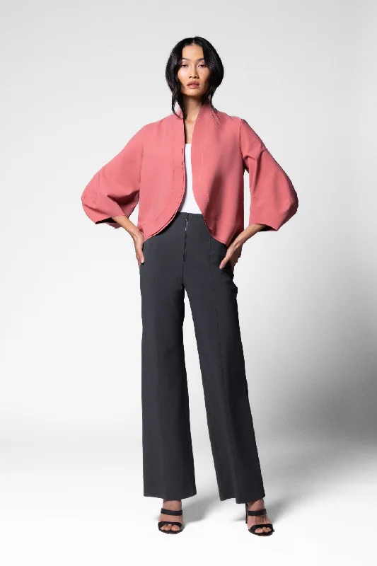 Women's cropped leather coats with silver studs for an edgy lookIndira Jacket - Rhodolite Women's cropped leather coats with silver studs for an edgy lookIndira Jacket - Rhodolite