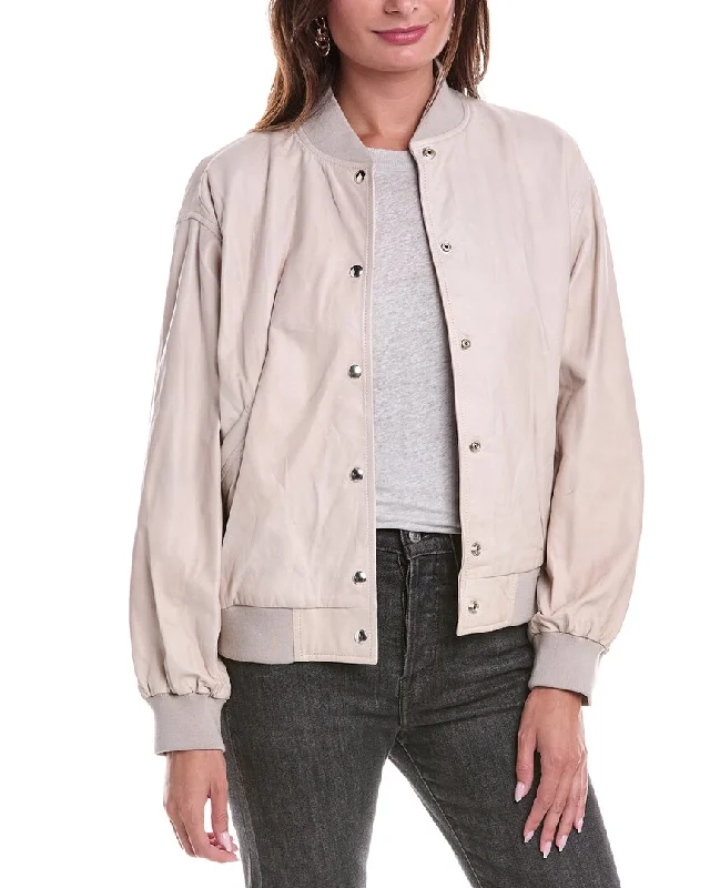 Petite women's wool blend coats with a tailored fit for a flattering silhouetteIRO Artus Leather Jacket Petite women's wool blend coats with a tailored fit for a flattering silhouetteIRO Artus Leather Jacket