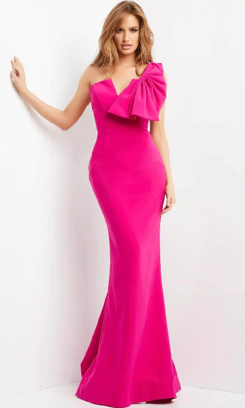 Prom dresses with geometric - cutout sleeves and flowing chiffon fabrics for a modern and airy lookJovani 07306 - Bow Accented Mermaid Evening Dress Prom dresses with geometric - cutout sleeves and flowing chiffon fabrics for a modern and airy lookJovani 07306 - Bow Accented Mermaid Evening Dress