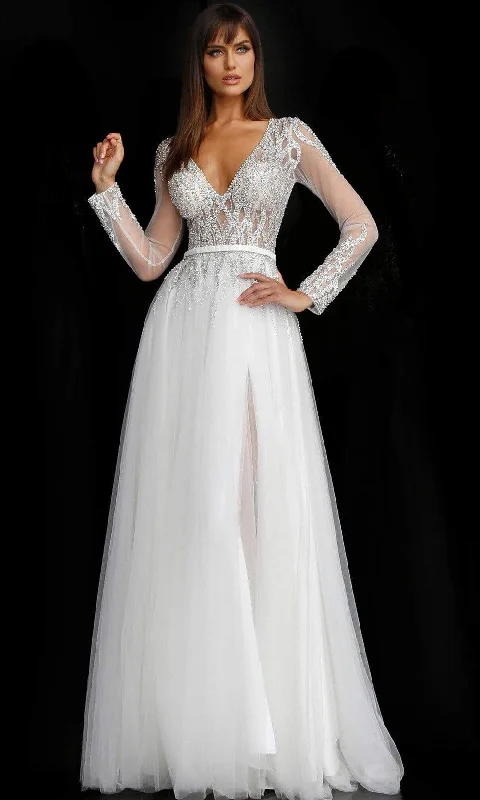 Formal dresses with tassel - adorned belts and tiered skirts for a stylish and festive formal eventJovani - 60325 Embellished Plunging V Neck A-line Gown Formal dresses with tassel - adorned belts and tiered skirts for a stylish and festive formal eventJovani - 60325 Embellished Plunging V Neck A-line Gown