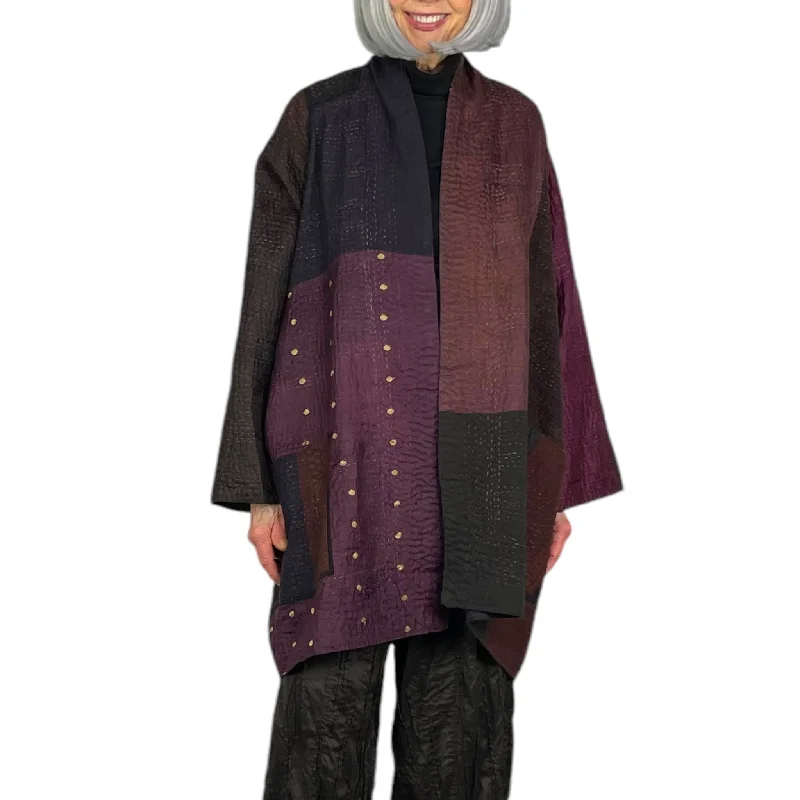 Women's windbreaker jackets with adjustable hoods for windy daysJAIPUR PATCH A-LINE JACKET