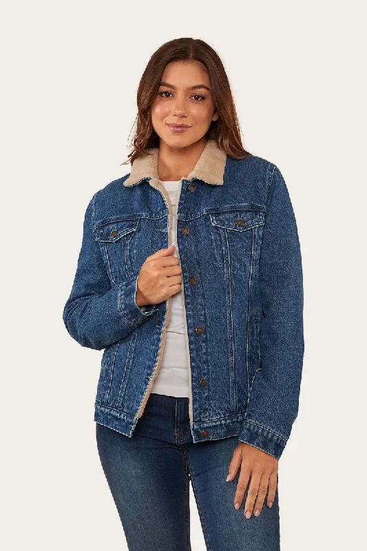 Women's quilted puffer jackets in a cropped silhouette for a modern twistKillawarra Womens Jacket - Mid Wash Blue Women's quilted puffer jackets in a cropped silhouette for a modern twistKillawarra Womens Jacket - Mid Wash Blue