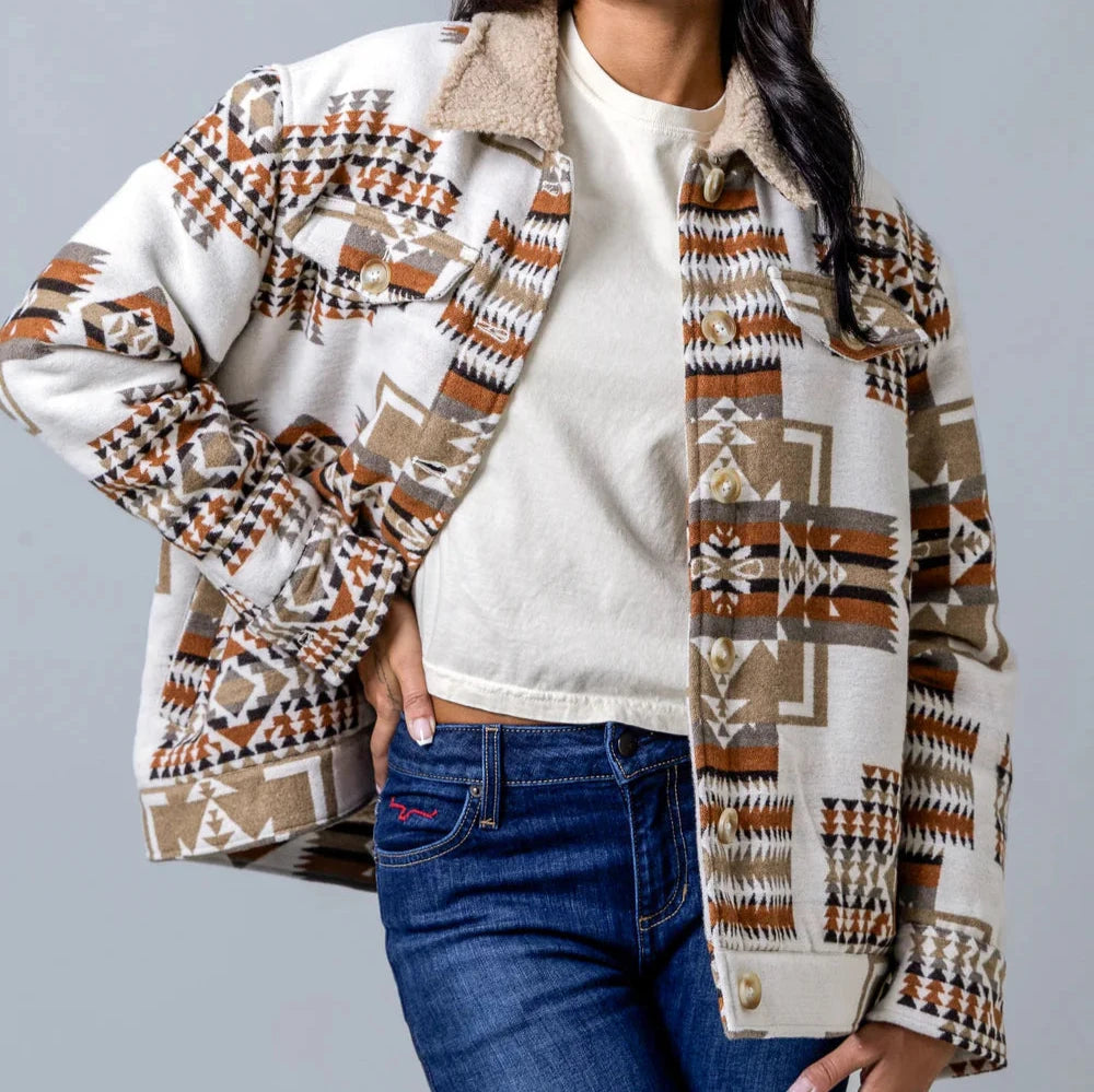 Women's cropped leather coats with silver studs for an edgy lookKimes Ranch Women's Red Rocks Jacket in Oatmeal Women's cropped leather coats with silver studs for an edgy lookKimes Ranch Women's Red Rocks Jacket in Oatmeal