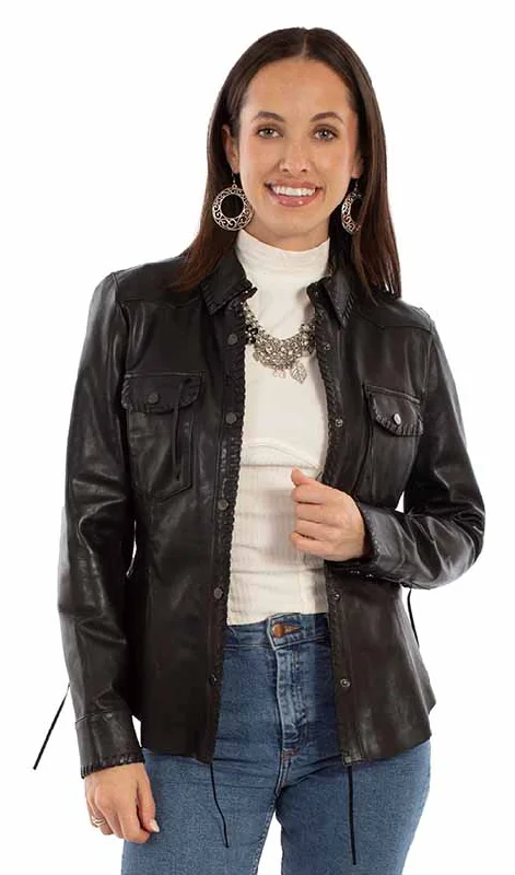 Embroidered women's cotton coats in a bohemian pattern for a unique designWomen's Scully Leather Jacket #L1134 Embroidered women's cotton coats in a bohemian pattern for a unique designWomen's Scully Leather Jacket #L1134