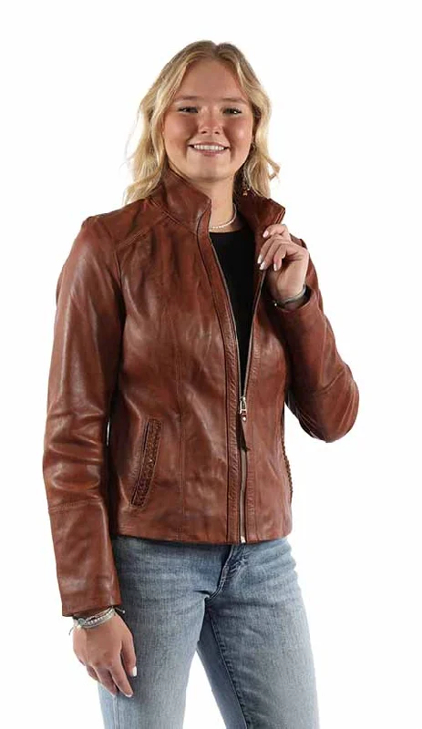 Mid - length women's down coats in a slim fit for a modern and sleek appearanceWomen's Scully Leather Jacket #L5 Mid - length women's down coats in a slim fit for a modern and sleek appearanceWomen's Scully Leather Jacket #L5