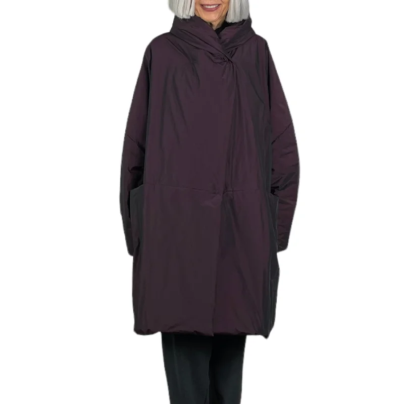 Women's pea coats with brass buttons for a nautical - inspired styleHOODED A-LINE PUFFER COAT Women's pea coats with brass buttons for a nautical - inspired styleHOODED A-LINE PUFFER COAT
