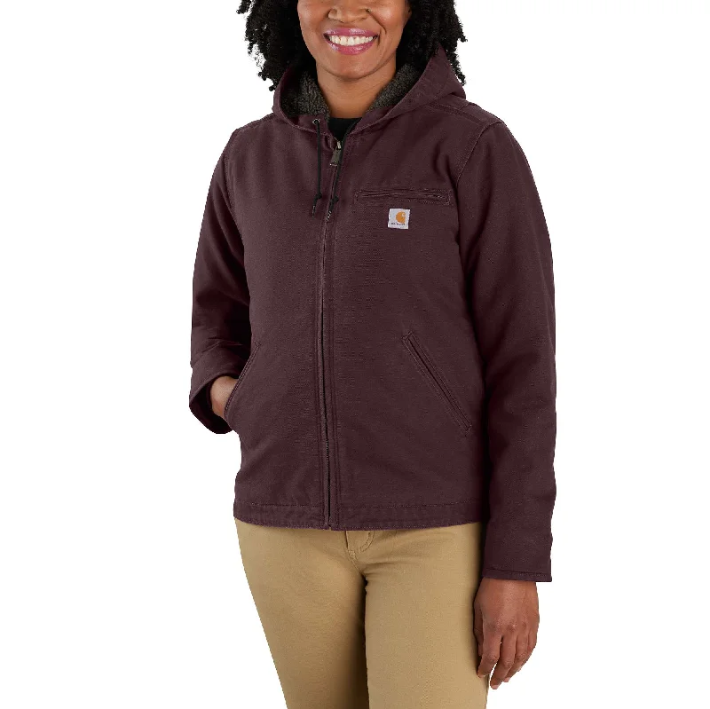 Women's waterproof parka coats with multiple pockets for practicalityLoose Fit Washed Duck Sherpa Lined Jacket Women's waterproof parka coats with multiple pockets for practicalityLoose Fit Washed Duck Sherpa Lined Jacket