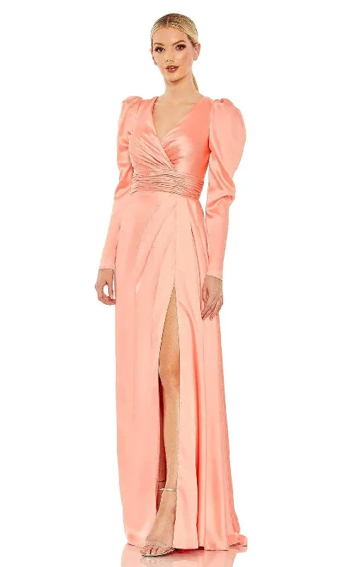 Mac Duggal - 12404 Puff Sleeve Wrap Gown