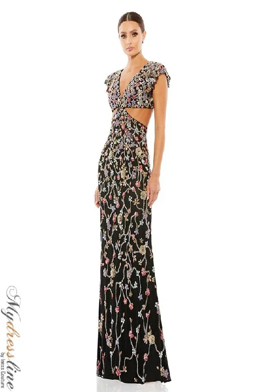 Prom dresses with one - shoulder ruffled straps and geometric patterns for a contemporary and eye - catching formal eventMac Duggal 5564 Prom dresses with one - shoulder ruffled straps and geometric patterns for a contemporary and eye - catching formal eventMac Duggal 5564