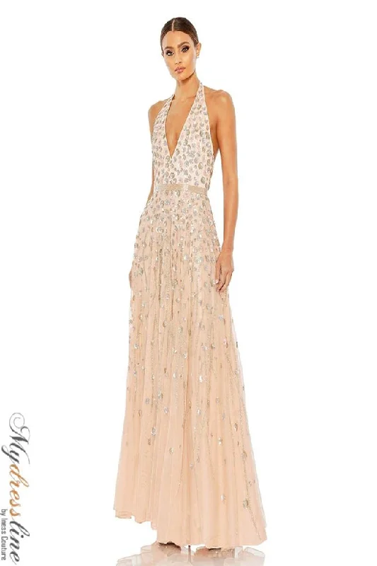 Formal dresses with pleated yokes and button - up fronts for a classic and refined lookMac Duggal 5654 Formal dresses with pleated yokes and button - up fronts for a classic and refined lookMac Duggal 5654