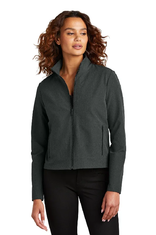 Women's moto jackets with a lace - up front for a unique and stylish touchMercer+Mettle Womens Water Resistant Soft Shell Full Zip Jacket - Heather Anchor Grey - New