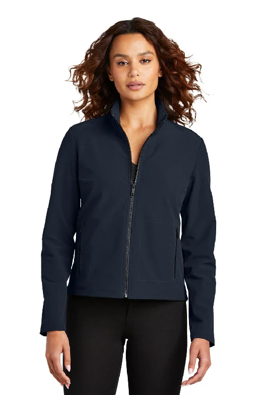 Women's trench coats with a removable belt for customizable stylingMercer+Mettle Womens Water Resistant Soft Shell Full Zip Jacket - Night Navy Blue - New