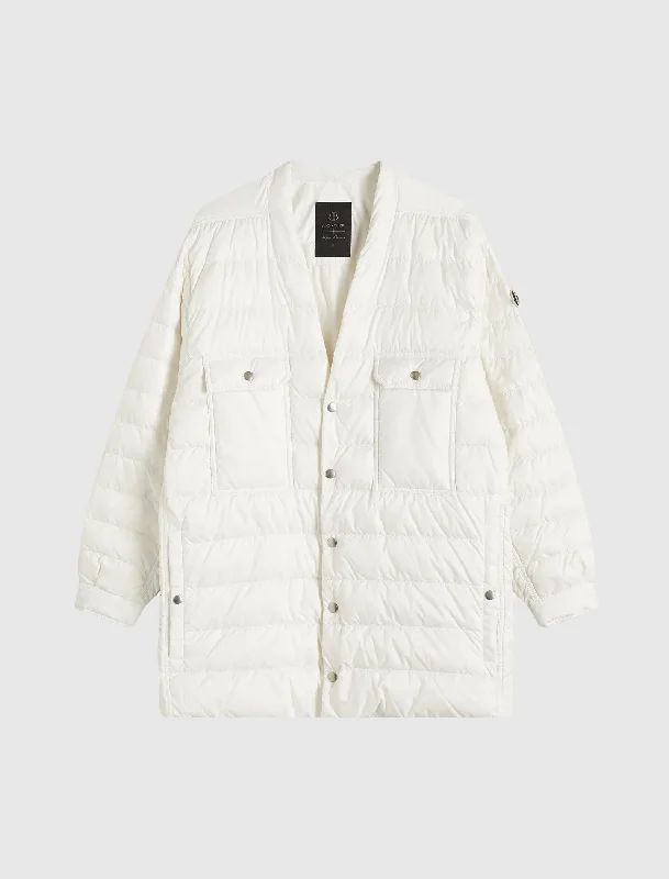 Women's cropped down jackets in bold colors for a sporty and fashionable winter outfitRICK OWENS WOVEN OUTERSHIRT Women's cropped down jackets in bold colors for a sporty and fashionable winter outfitRICK OWENS WOVEN OUTERSHIRT