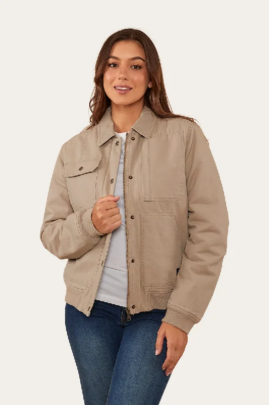 Women's cropped down jackets in bold colors for a sporty and fashionable winter outfitMulgrave Womens Jacket - Camel Women's cropped down jackets in bold colors for a sporty and fashionable winter outfitMulgrave Womens Jacket - Camel
