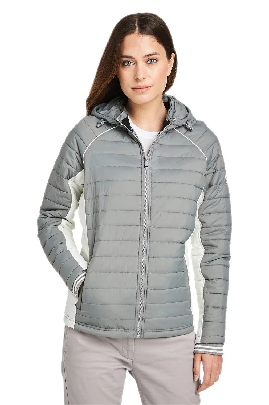 Women's bomber jackets with floral embroidery for a feminine and unique designNautica Womens Nautical Mile Wind & Water Resistant Packable Full Zip Hooded Puffer Jacket - Graphite Grey/Antique White Women's bomber jackets with floral embroidery for a feminine and unique designNautica Womens Nautical Mile Wind & Water Resistant Packable Full Zip Hooded Puffer Jacket - Graphite Grey/Antique White