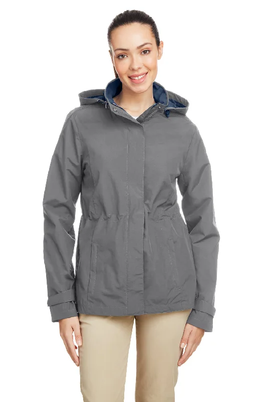 Women's denim jackets with distressed details for a casual and edgy lookNautica Womens Voyage Water Resistant Full Zip Hooded Jacket - Graphite Grey Women's denim jackets with distressed details for a casual and edgy lookNautica Womens Voyage Water Resistant Full Zip Hooded Jacket - Graphite Grey