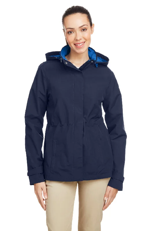 Women's shearling - lined suede jackets for ultimate warmth and luxuryNautica Womens Voyage Water Resistant Full Zip Hooded Jacket - Navy Blue Women's shearling - lined suede jackets for ultimate warmth and luxuryNautica Womens Voyage Water Resistant Full Zip Hooded Jacket - Navy Blue