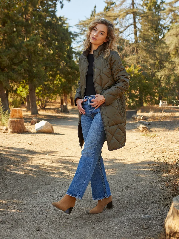 Long women's mac coats in a lightweight fabric for spring showersNIXIE JACKET