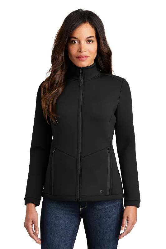 Women's cropped down jackets in bold colors for a sporty and fashionable winter outfitOgio Womens Axis Full Zip Jacket - Blacktop - Closeout Women's cropped down jackets in bold colors for a sporty and fashionable winter outfitOgio Womens Axis Full Zip Jacket - Blacktop - Closeout